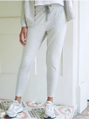 Quince SuperSoft Fleece Joggers, Heather Gray, Size Small